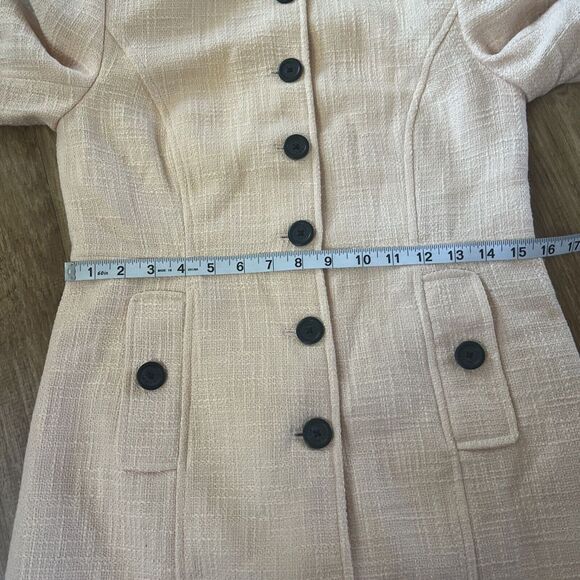 NWT Karl Lagerfeld Pink Sherbt‎ Coral Long Suit Jacket Blazer Size 2 - Picture 7 of 9